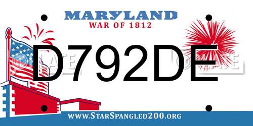 D792DE Maryland License Plate