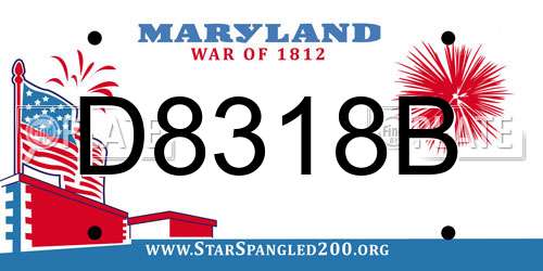 D8318B Maryland License Plate