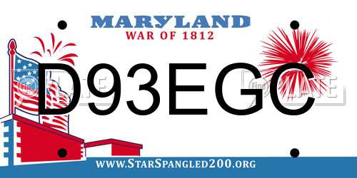 D93EGC Maryland License Plate