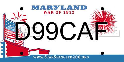 D99CAF Maryland License Plate