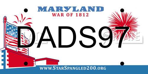 DADS97 Maryland License Plate