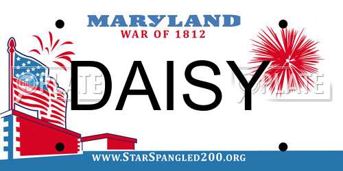 DAISY Maryland License Plate