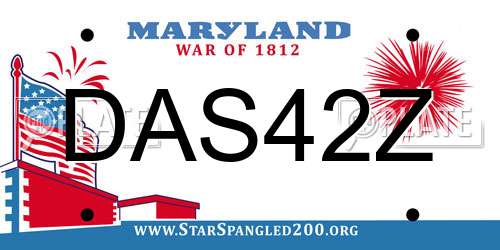DAS42Z Maryland License Plate