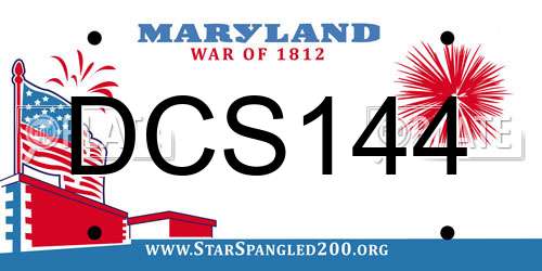 DCS144 Maryland License Plate