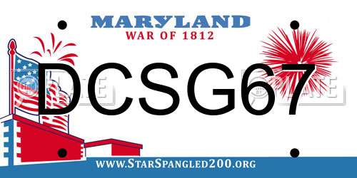 DCSG67 Maryland License Plate