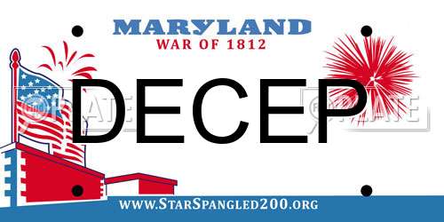 DECEP Maryland License Plate