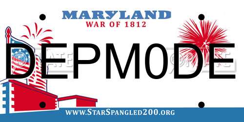 DEPM0DE Maryland License Plate