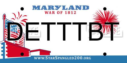 DETTTBT Maryland License Plate