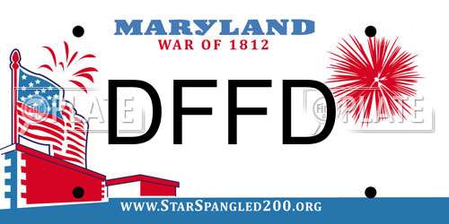 DFFD Maryland License Plate