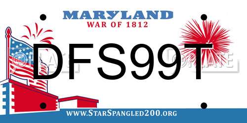 DFS99T Maryland License Plate