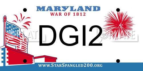 DGI2 Maryland License Plate