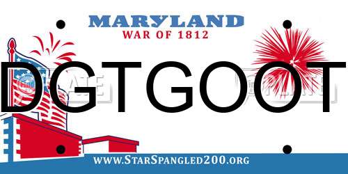 DGTGOOT Maryland License Plate