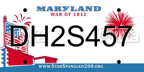 DH2S457 Maryland License Plate