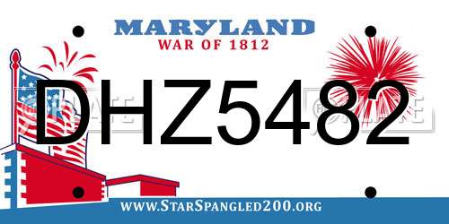 DHZ5482 Maryland License Plate