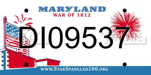 DI09537 Maryland License Plate