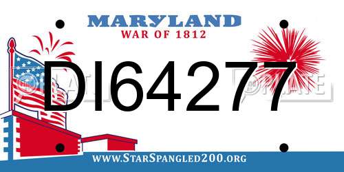 DI64277 Maryland License Plate