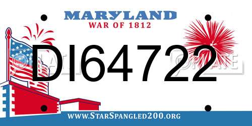 DI64722 Maryland License Plate