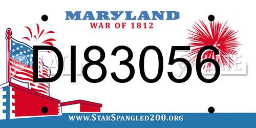 DI83056 Maryland License Plate