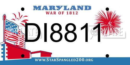 DI8811 Maryland License Plate
