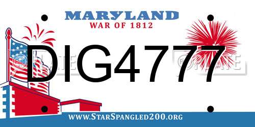 DIG4777 Maryland License Plate