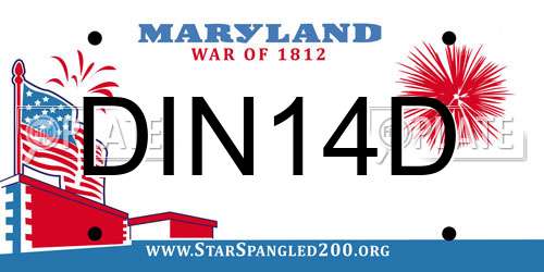 DIN14D Maryland License Plate