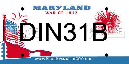 DIN31B Maryland License Plate