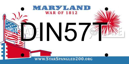 DIN57T Maryland License Plate