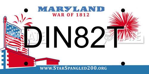 DIN82T Maryland License Plate