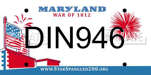 DIN946 Maryland License Plate