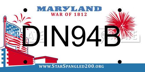 DIN94B Maryland License Plate