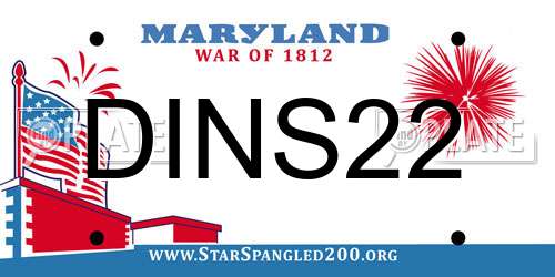 DINS22 Maryland License Plate