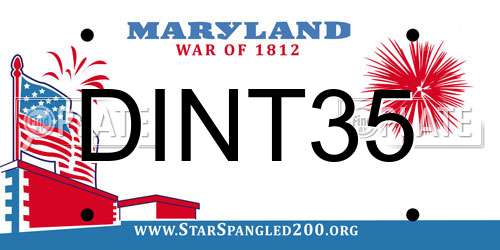 DINT35 Maryland License Plate