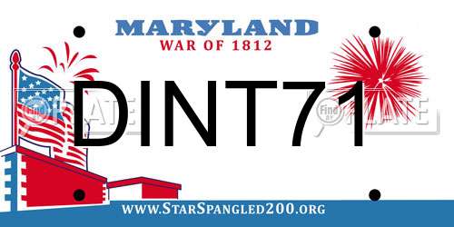 DINT71 Maryland License Plate