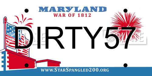 DIRTY57 Maryland License Plate