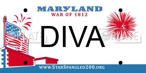 DIVA Maryland License Plate
