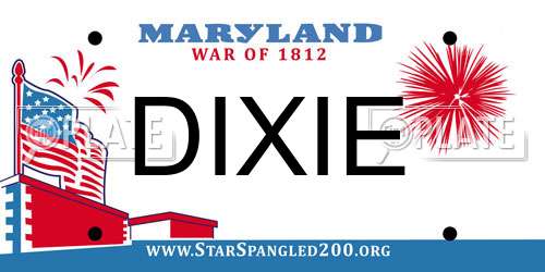 DIXIE Maryland License Plate