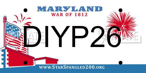DIYP26 Maryland License Plate