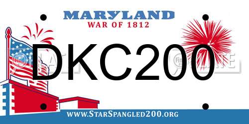 DKC200 Maryland License Plate