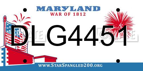 DLG4451 Maryland License Plate