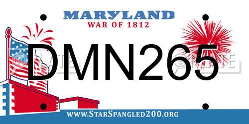 DMN265 Maryland License Plate