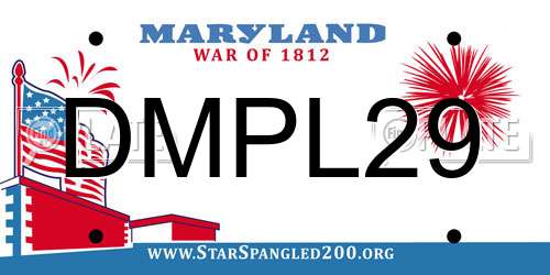 DMPL29 Maryland License Plate