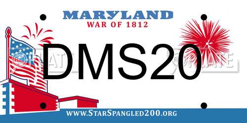 DMS20 Maryland License Plate