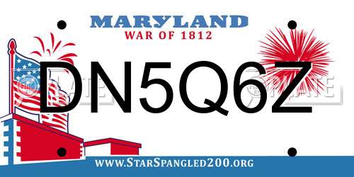 DN5Q6Z Maryland License Plate