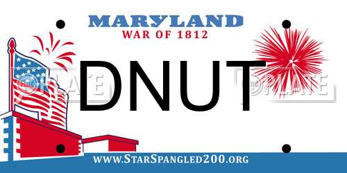 DNUT Maryland License Plate