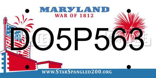 DO5P563 Maryland License Plate