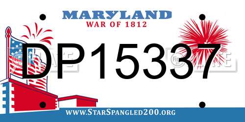 DP15337 Maryland License Plate