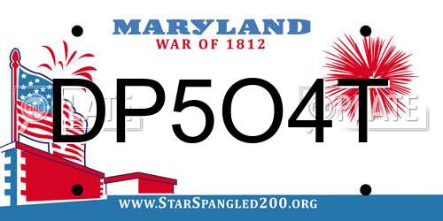 DP5O4T Maryland License Plate