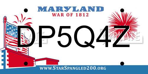 DP5Q4Z Maryland License Plate