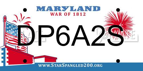 DP6A2S Maryland License Plate