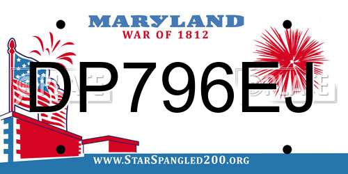 DP796EJ Maryland License Plate